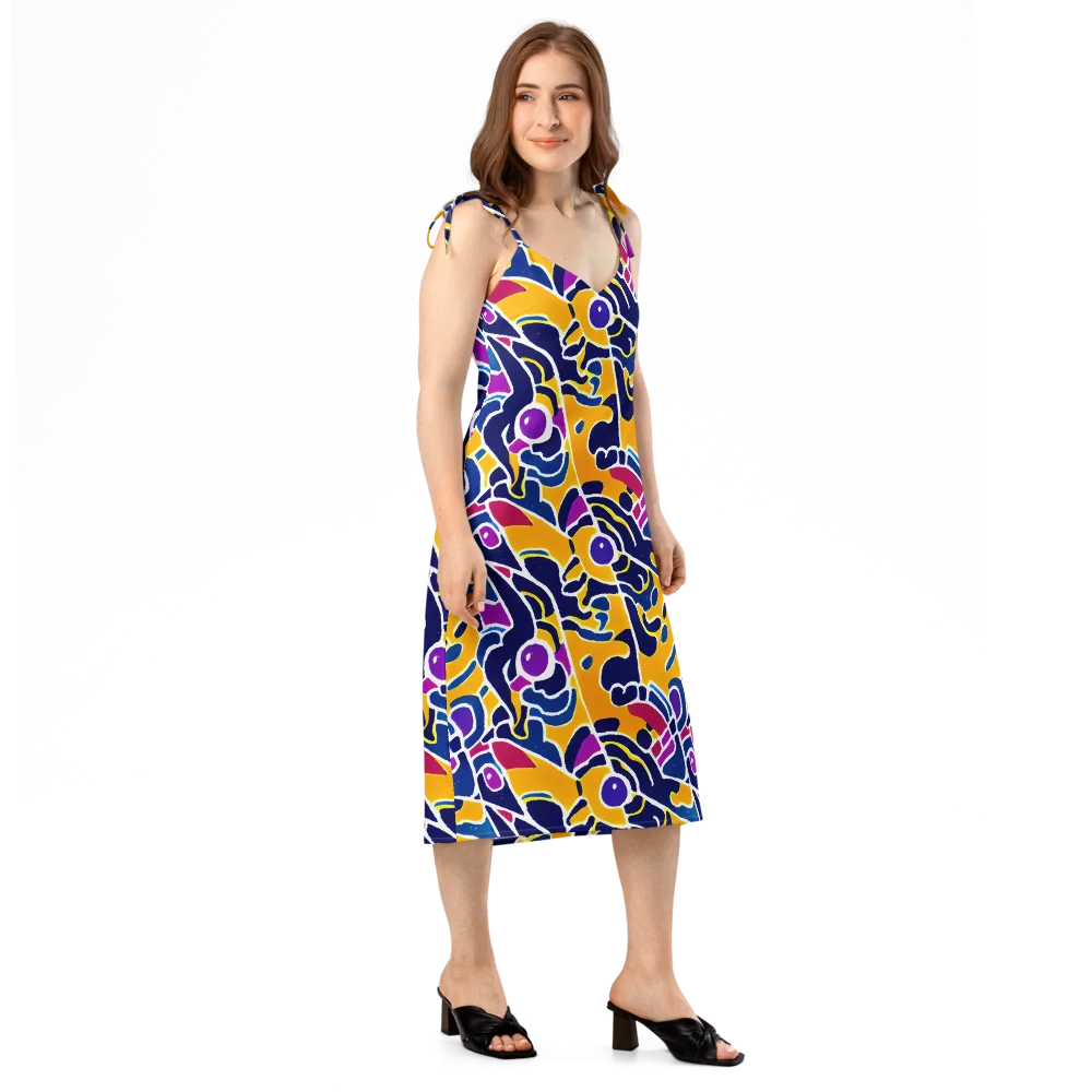 Magma Maze on Slip Dress — Right Front