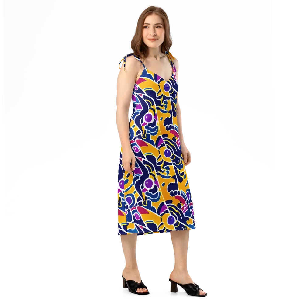 Magma Maze on Slip Dress — Right Front