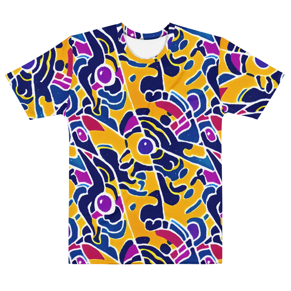 Magma Maze on Men's Cotton Crew Neck T-Shirt — Front