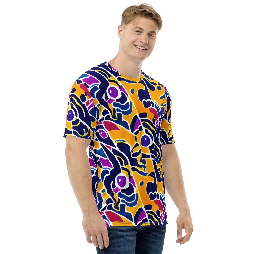 Magma Maze on Men's Crew Neck T-Shirt — Right