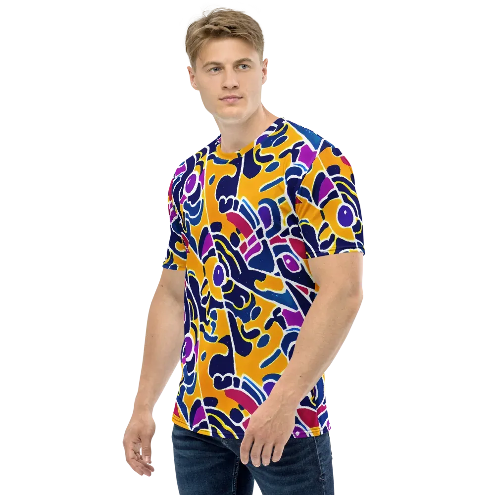 Magma Maze on Men's Crew Neck T-Shirt — Left