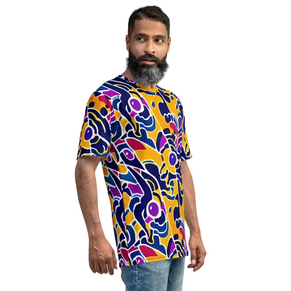 Magma Maze on Men's Crew Neck T-Shirt — Right