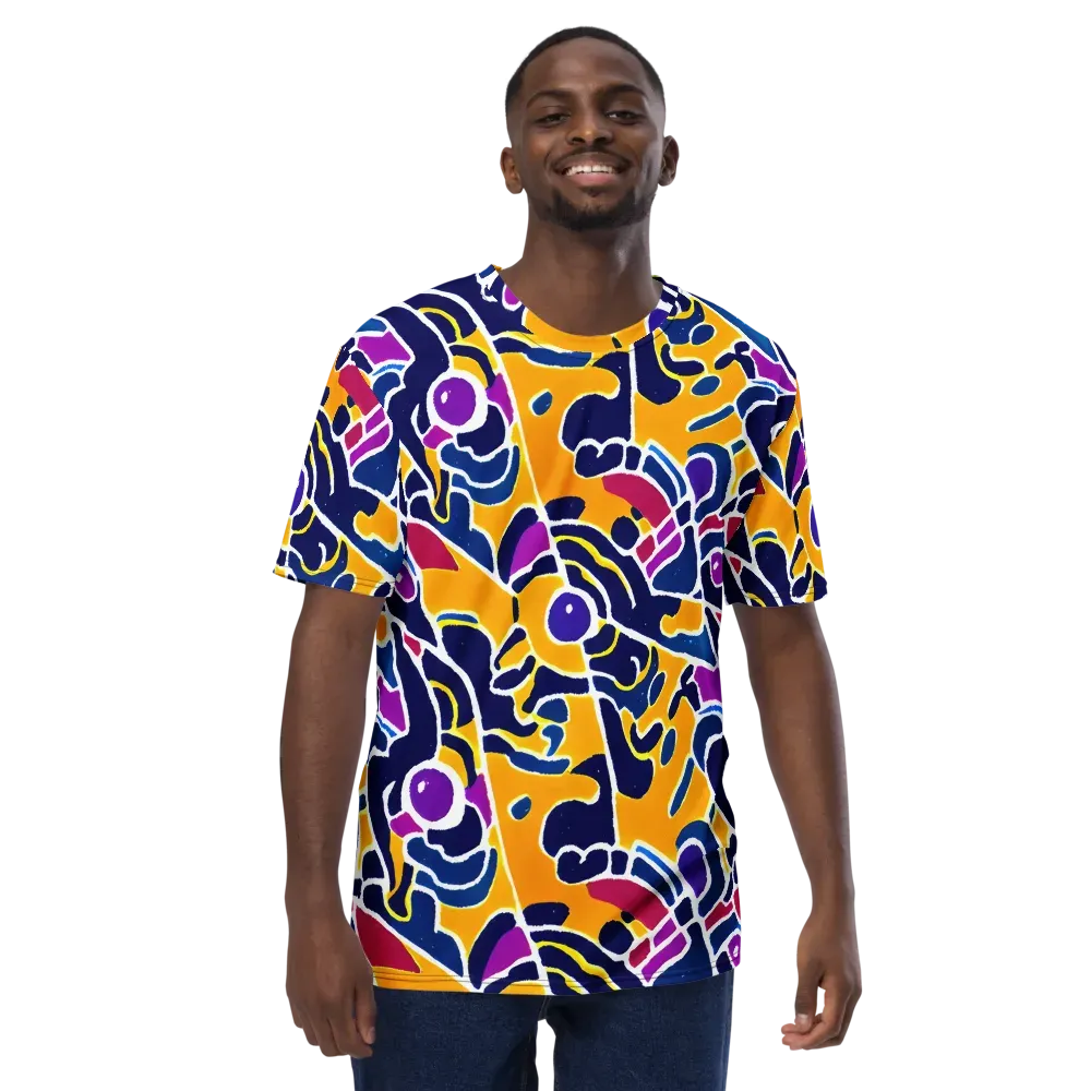 Magma Maze on Men's Crew Neck T-Shirt — Front