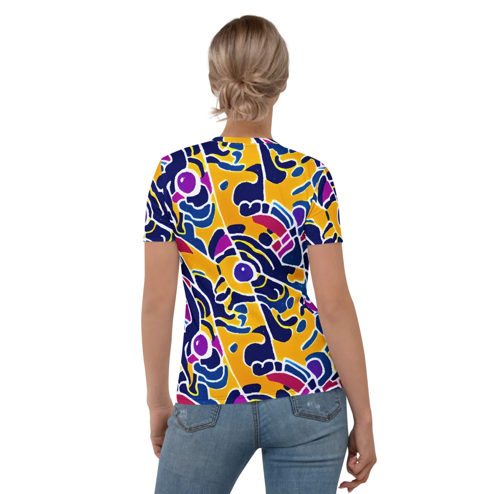 Magma Maze on Women's Crew Neck T-Shirt — Back