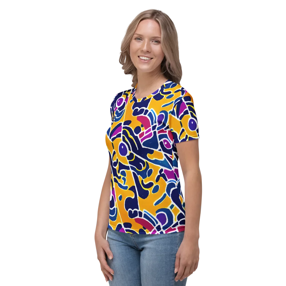 Magma Maze on Women's Crew Neck T-Shirt — Left