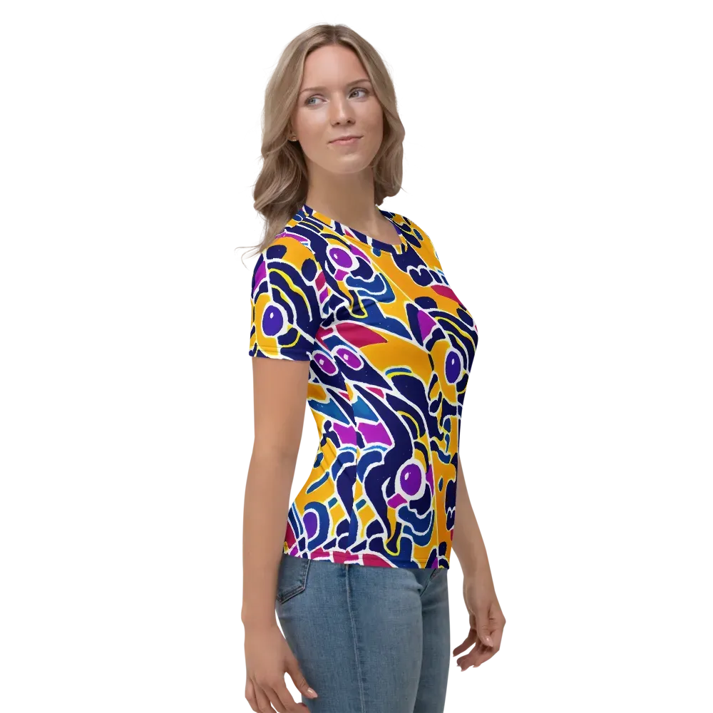 Magma Maze on Women's Crew Neck T-Shirt — Right