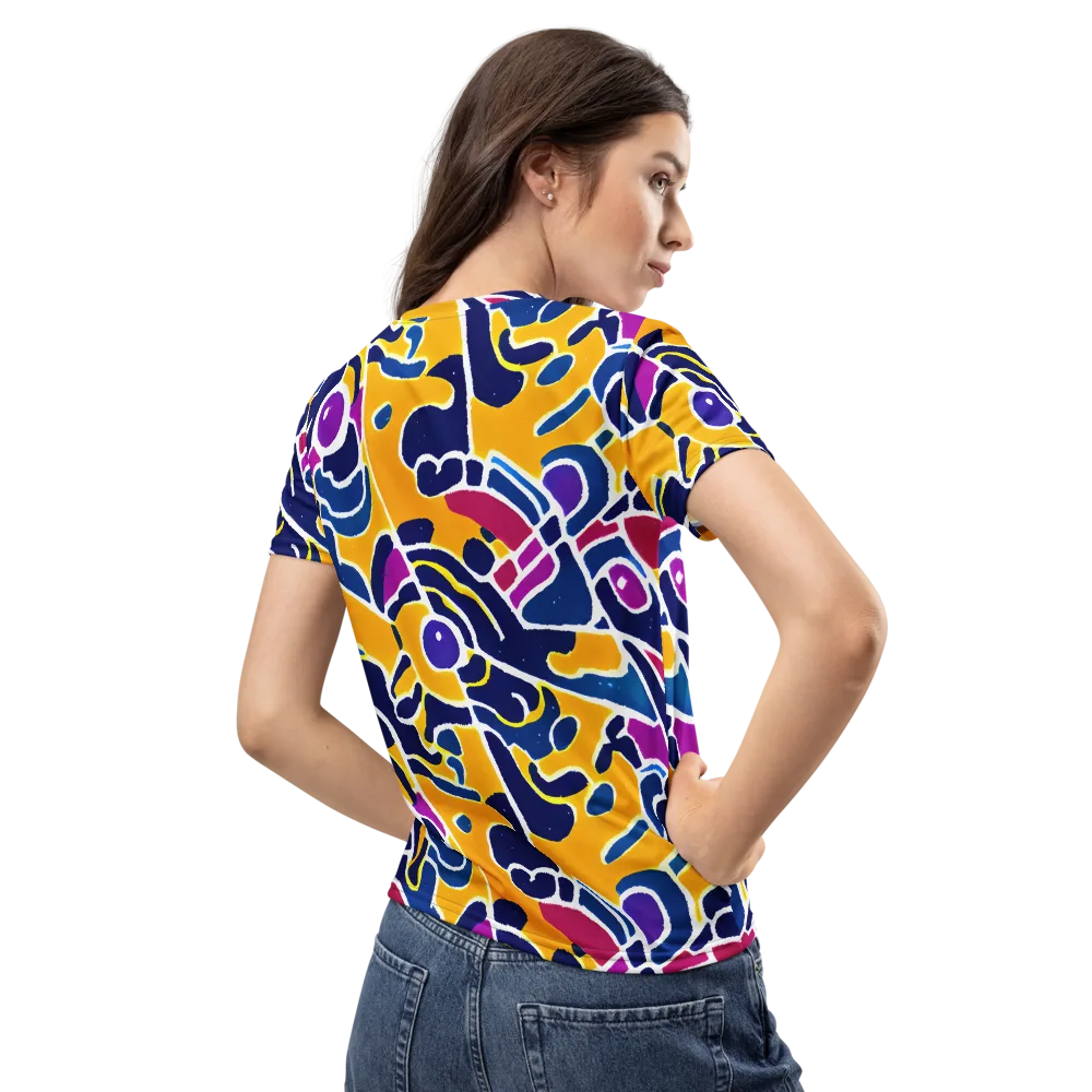 Magma Maze on Women's Crew Neck T-Shirt — Back