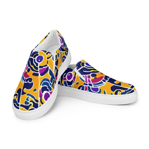 Magma Maze on a Men's Slip-On Canvas Shoes