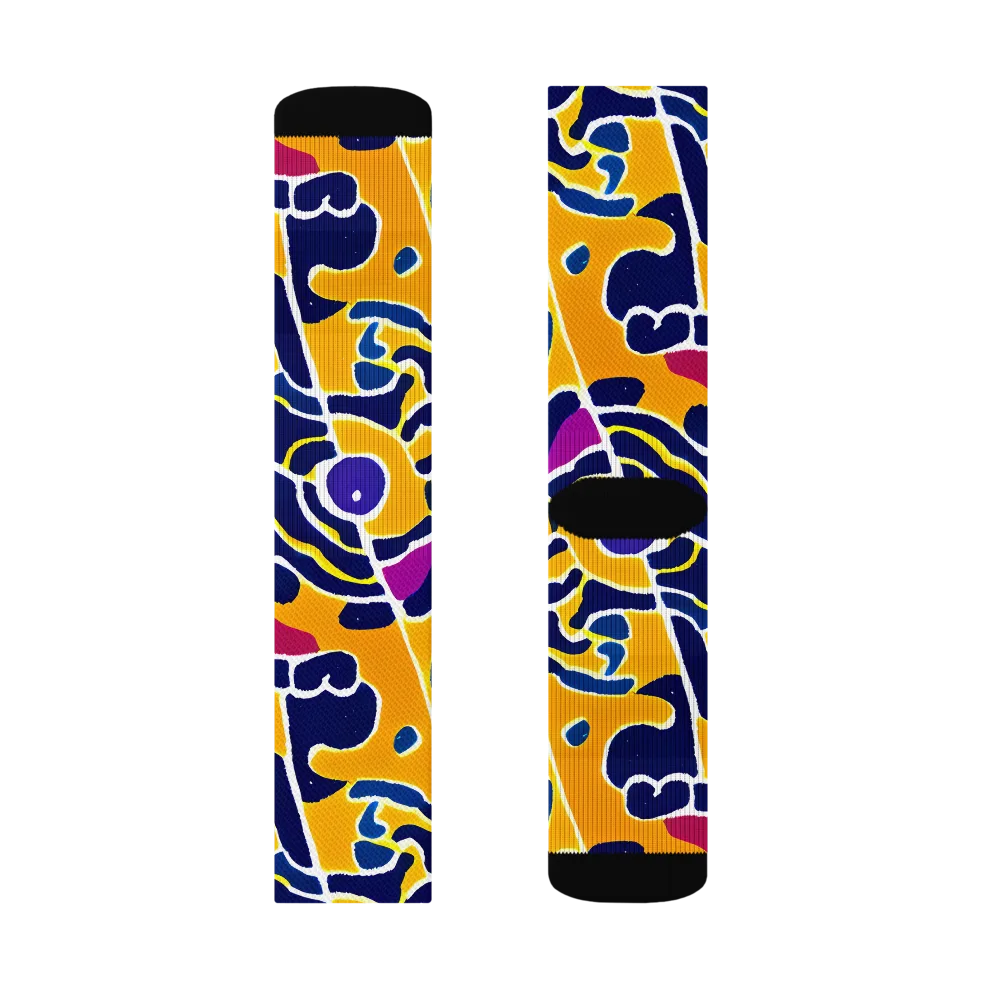 Magma Maze on Socks — Right Sock
