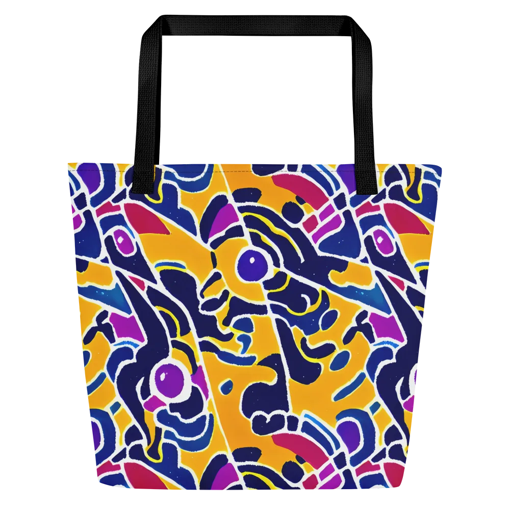 Magma Maze on Large Tote Bag W/ Pocket — Front
