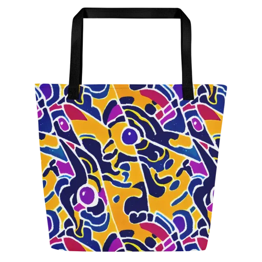 Magma Maze on a Large Tote Bag W/ Pocket