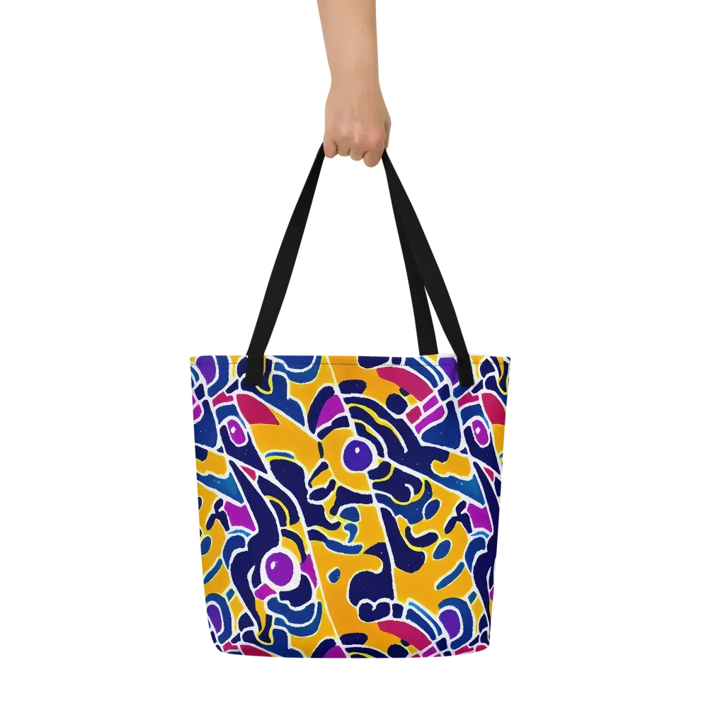 Magma Maze on Large Tote Bag W/ Pocket — Front