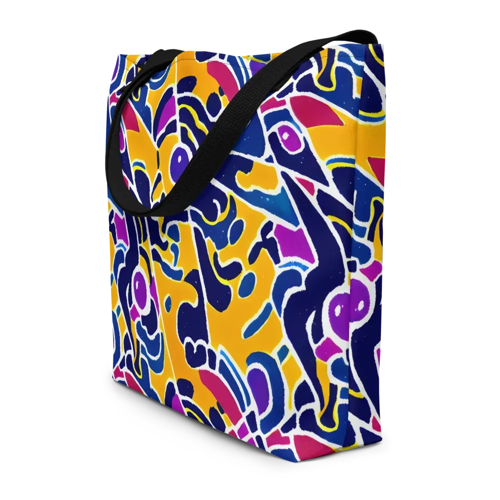 Magma Maze on Large Tote Bag W/ Pocket — Front