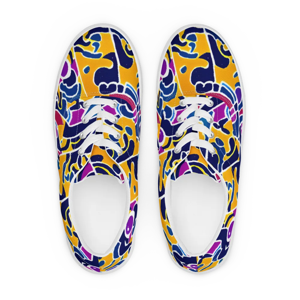 Magma Maze on Men's Lace-Up Canvas Shoes — Front