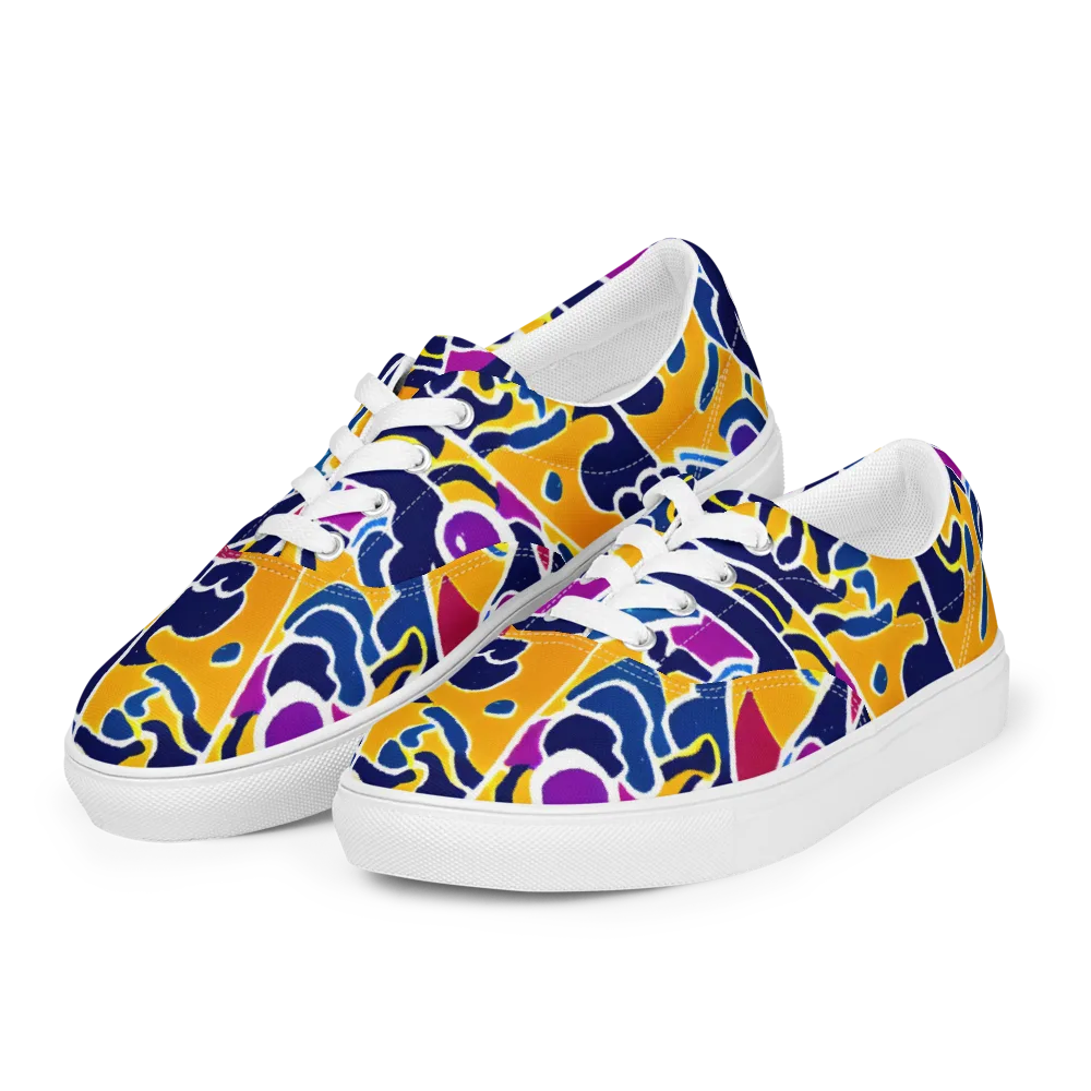 Magma Maze on Men's Lace-Up Canvas Shoes — Left Front