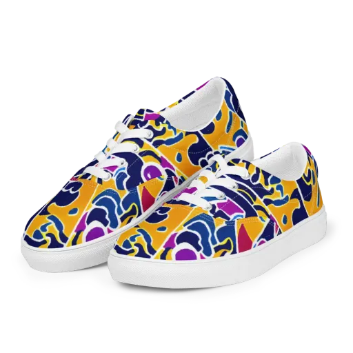Magma Maze on a Men's Lace-Up Canvas Shoes