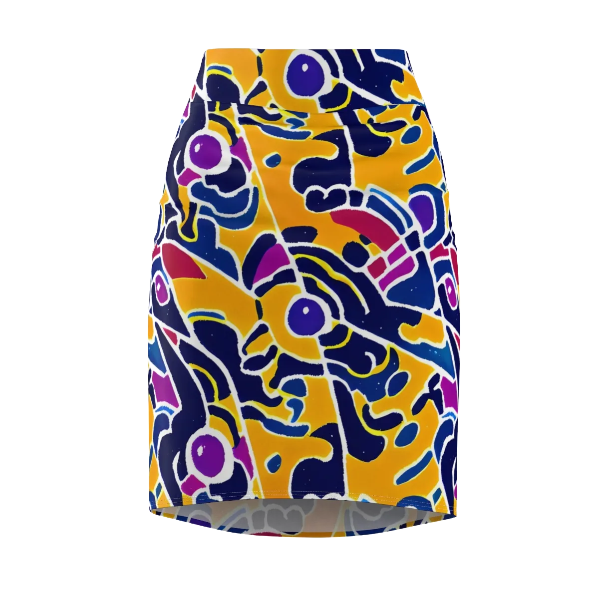 Magma Maze on Pencil Skirt — Front