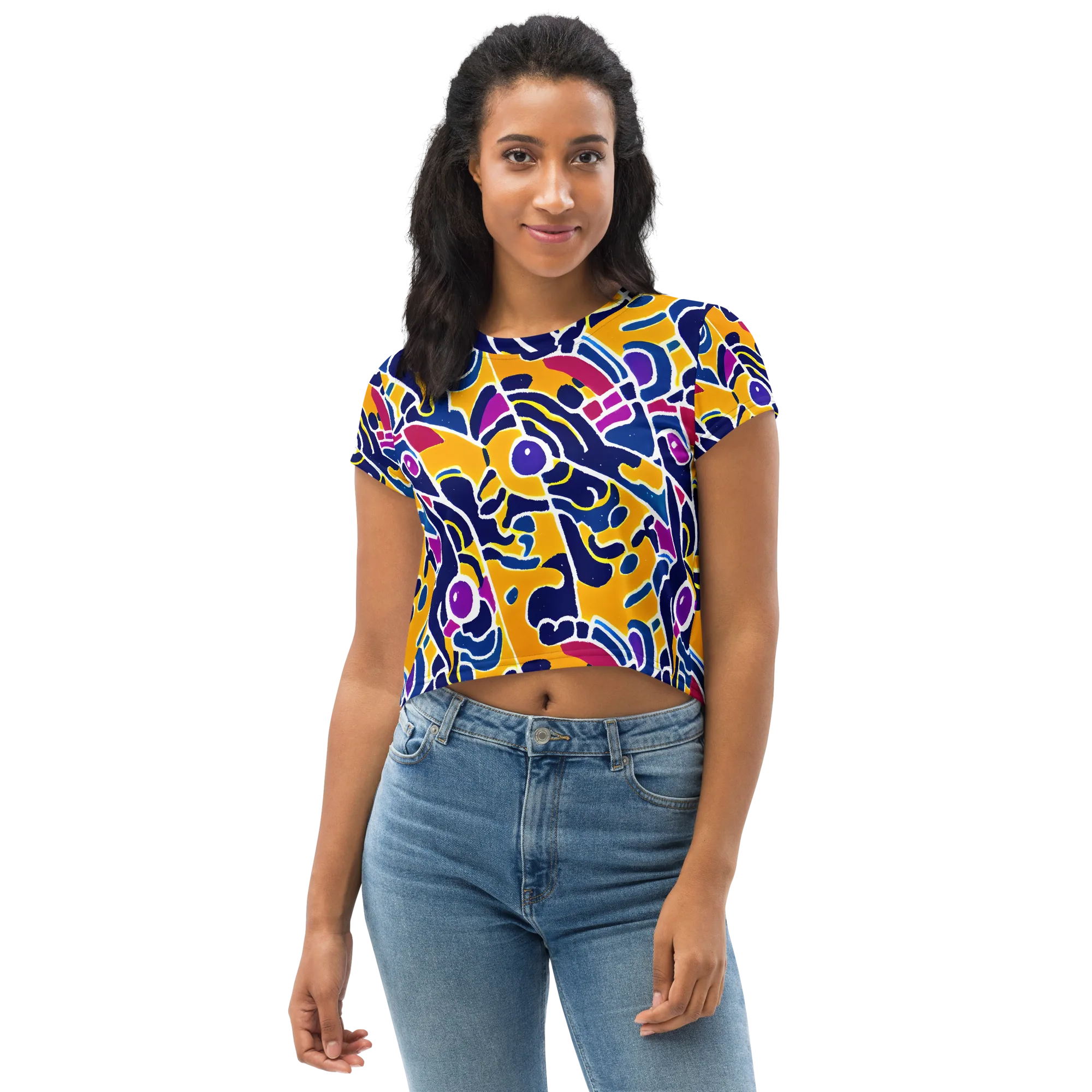 Magma Maze on Crop Tee — Front