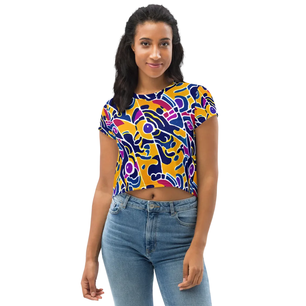 Magma Maze on Crop Tee — Front