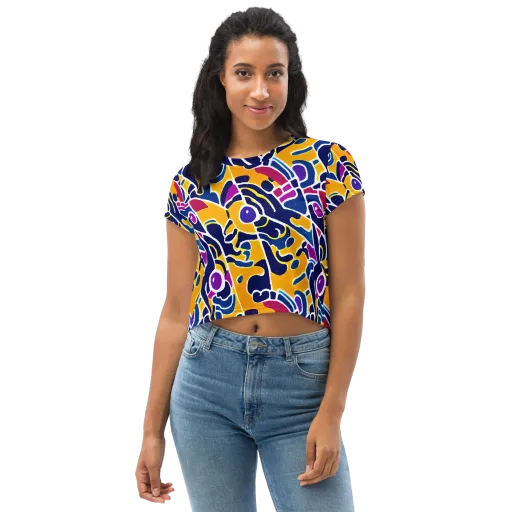 Magma Maze on a Crop Tee