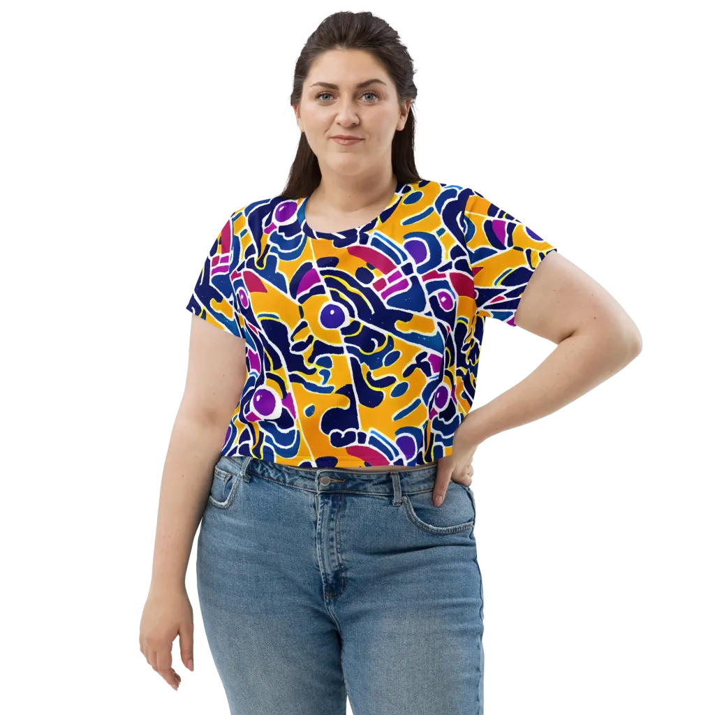 Magma Maze on Crop Tee — Front