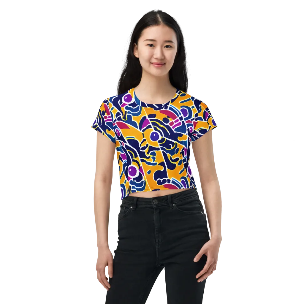 Magma Maze on Crop Tee — Front