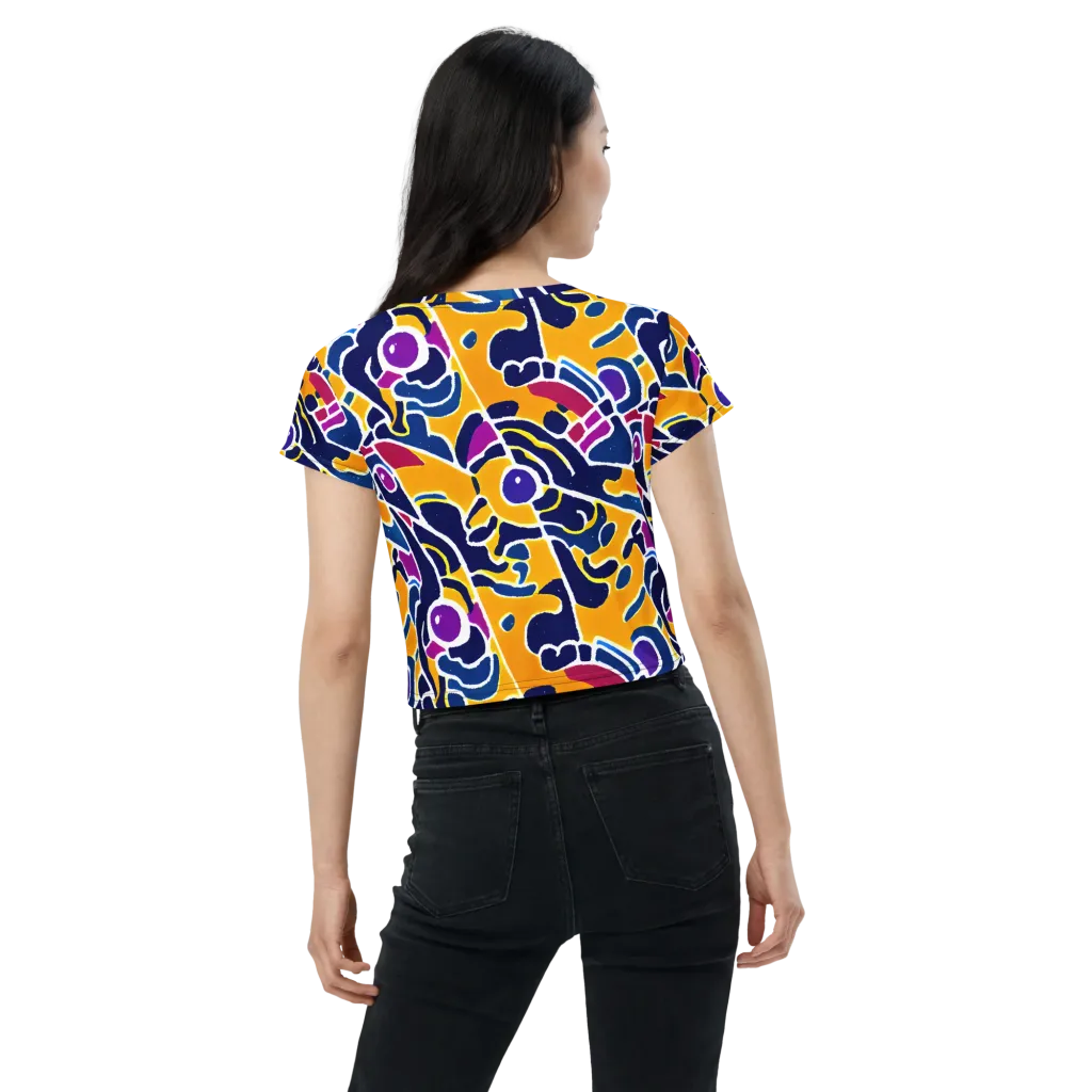 Magma Maze on Crop Tee — Back