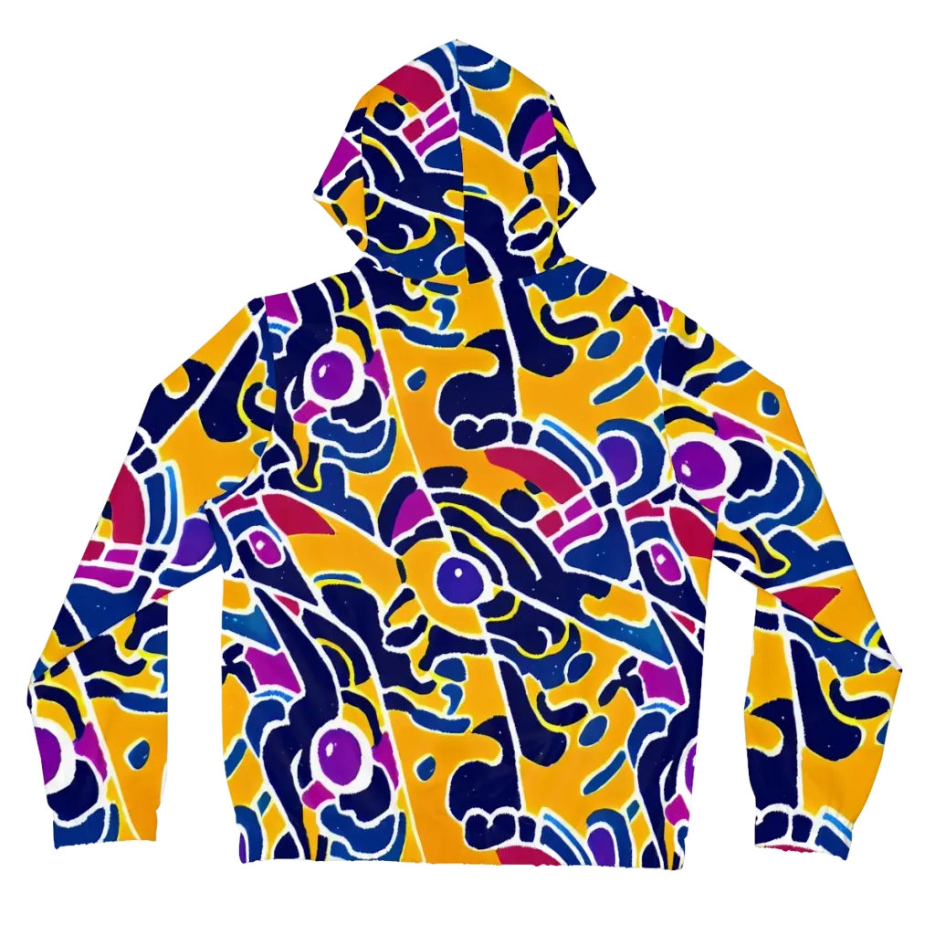 Magma Maze on Women's Full-Zip Hoodie — Back