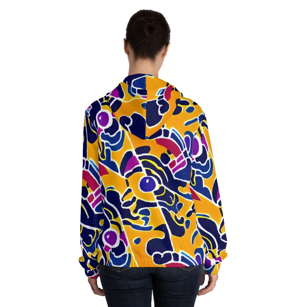 Magma Maze on Women's Full-Zip Hoodie — Back On Person