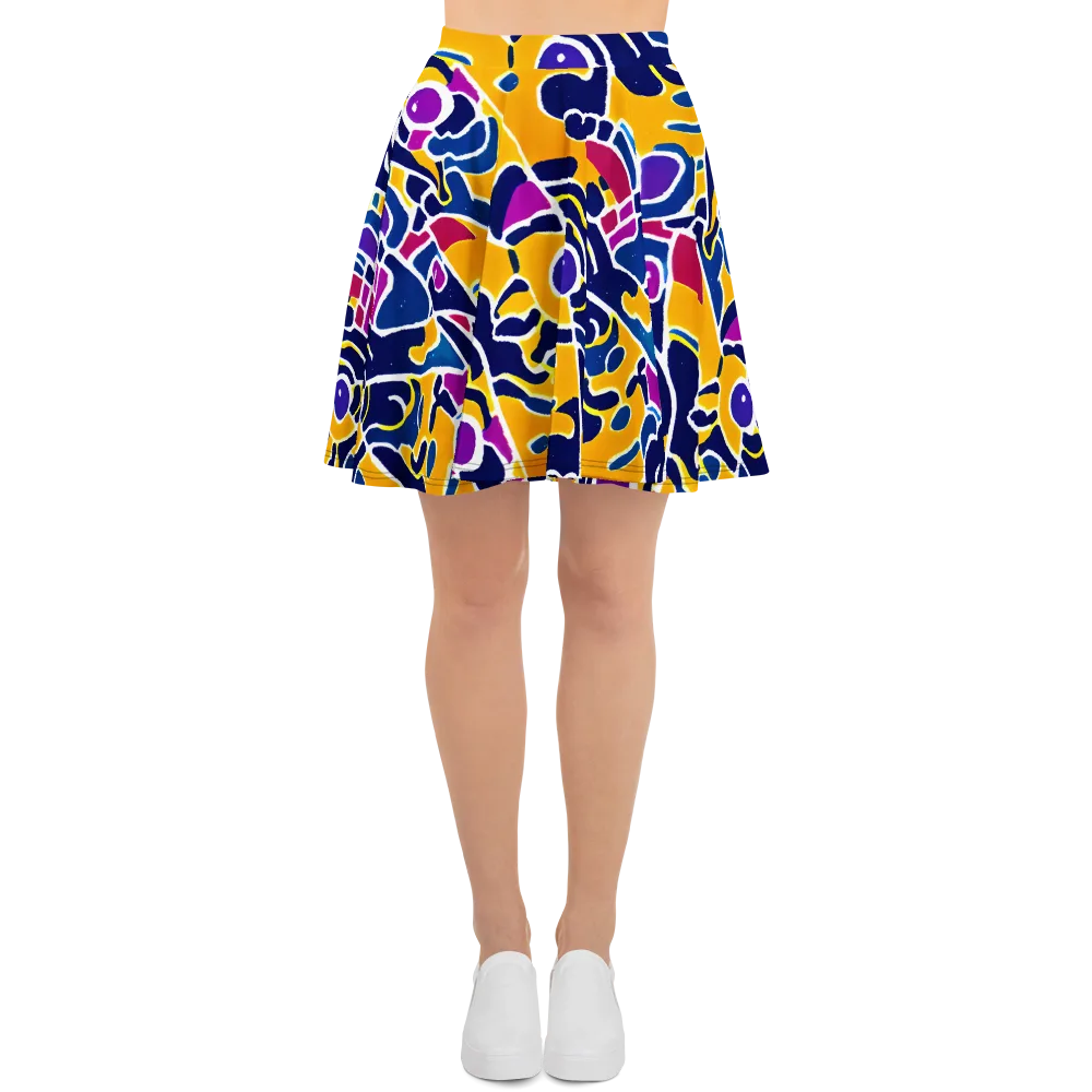 Magma Maze on Skater Skirt — Front