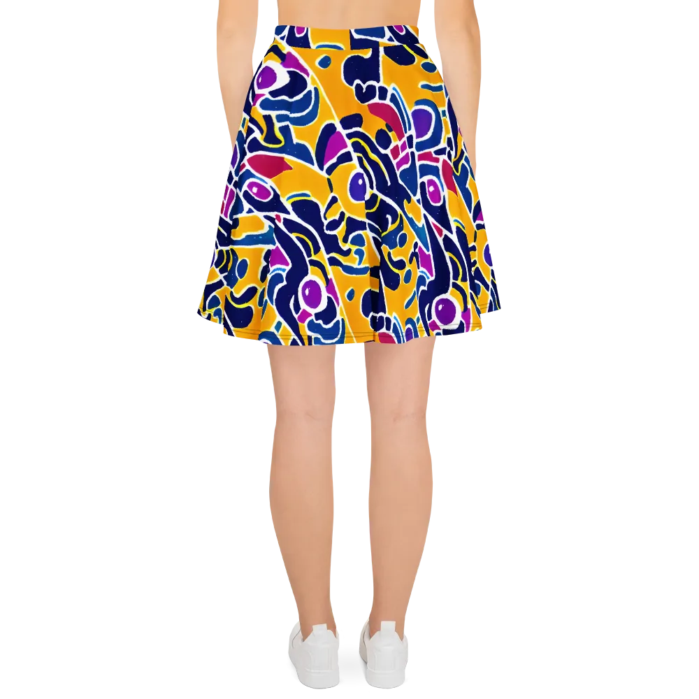Magma Maze on Skater Skirt — Back