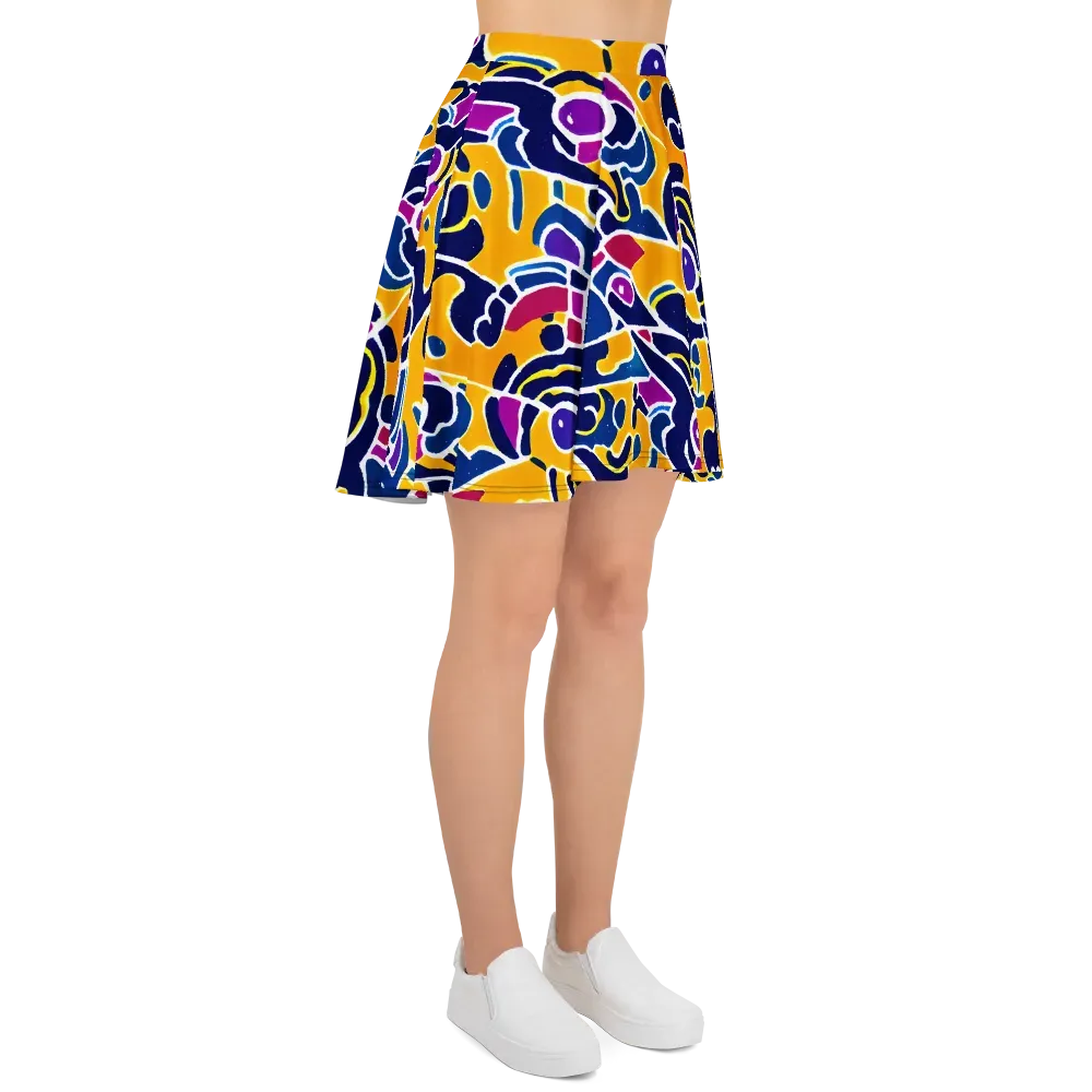 Magma Maze on Skater Skirt — Right