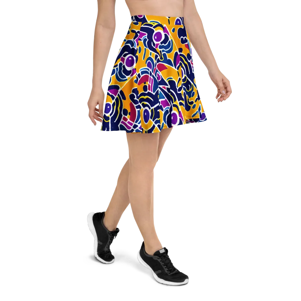 Magma Maze on Skater Skirt — Right