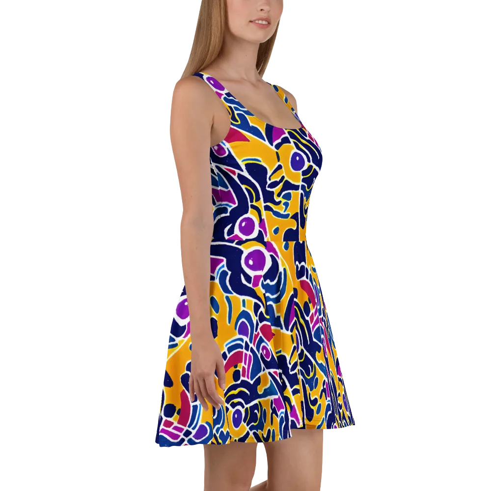 Magma Maze on Skater Dress — Right