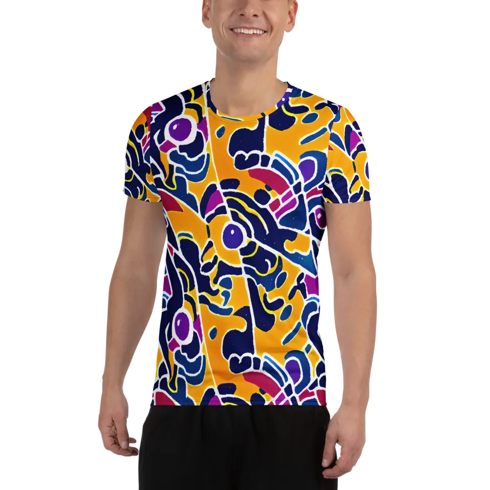 Magma Maze on Men's Athletic T-Shirt — Front
