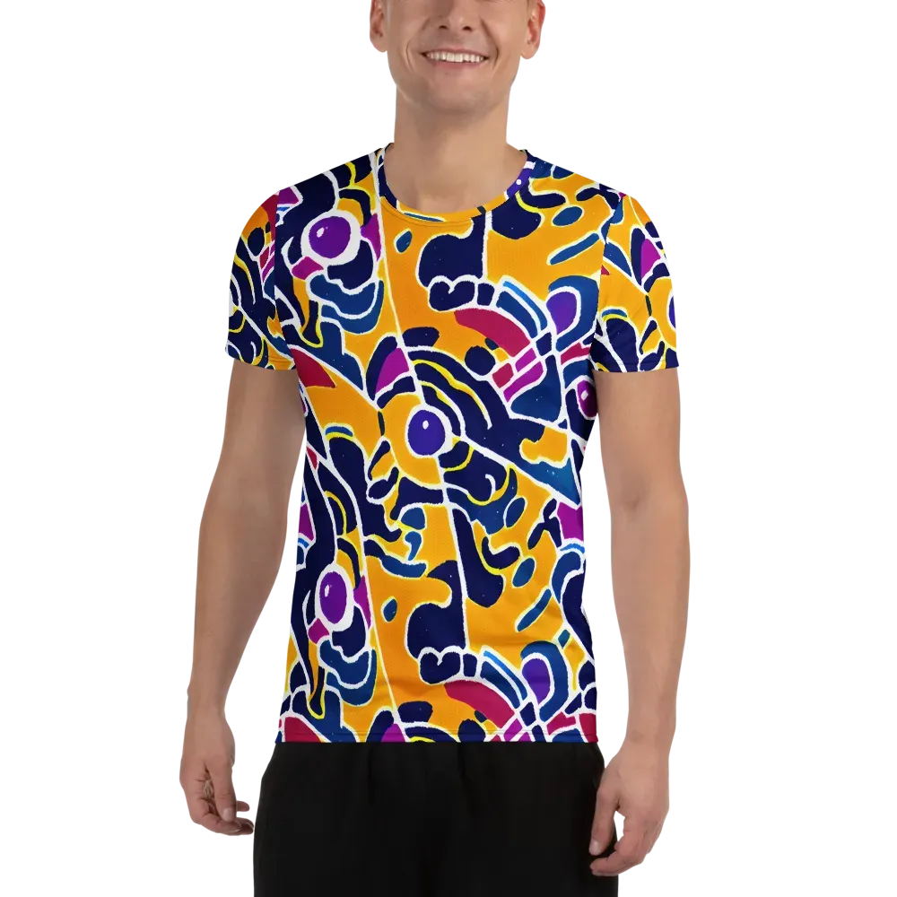 Magma Maze on Men's Athletic T-Shirt — Front