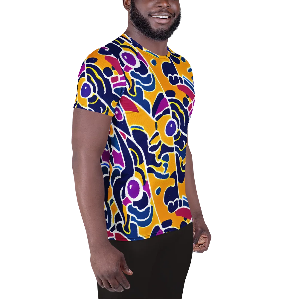 Magma Maze on Men's Athletic T-Shirt — Right