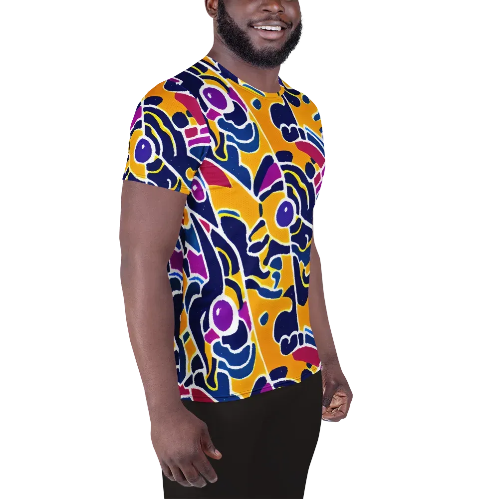 Magma Maze on Men's Athletic T-Shirt — Right