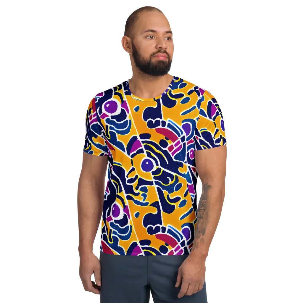Magma Maze on Men's Athletic T-Shirt — Front