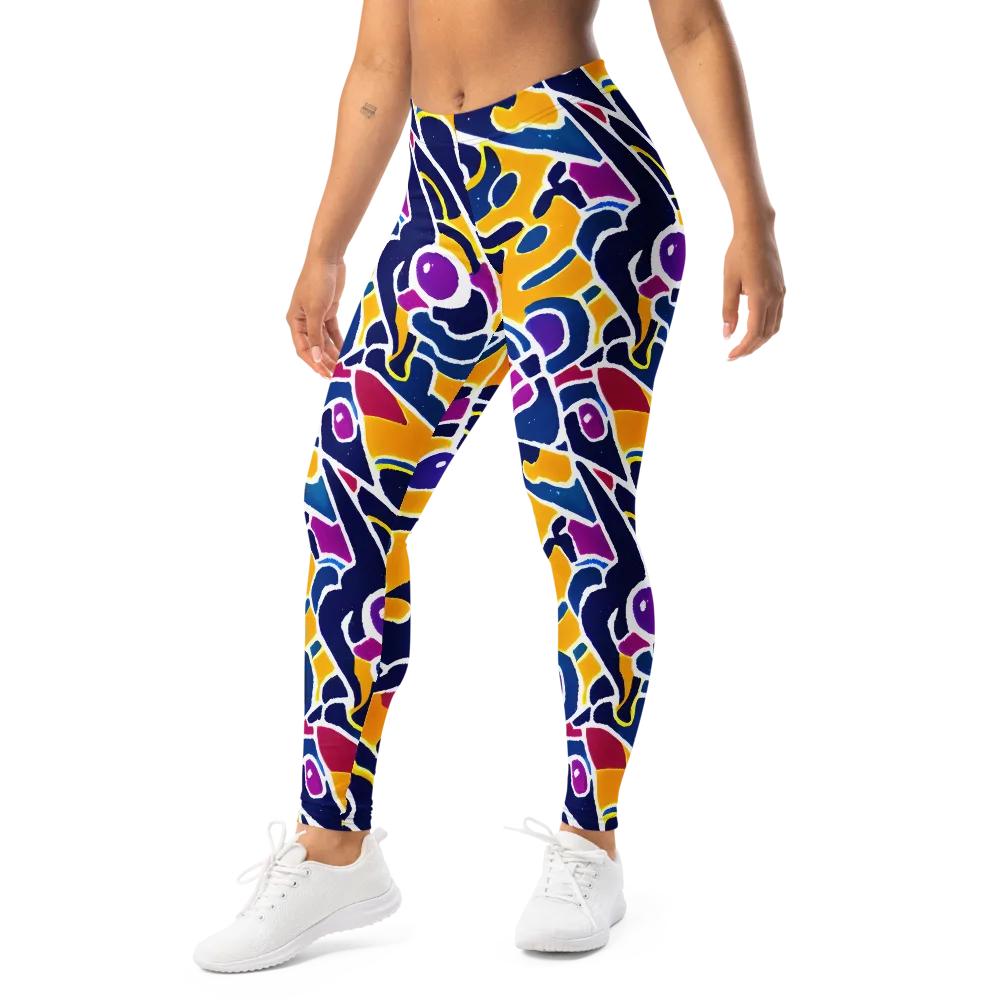 Magma Maze on Leggings — Left Front