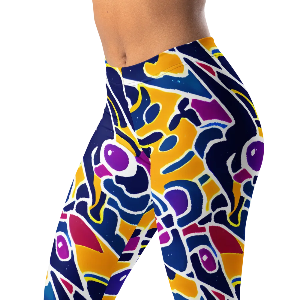 Magma Maze on Leggings — Left Front