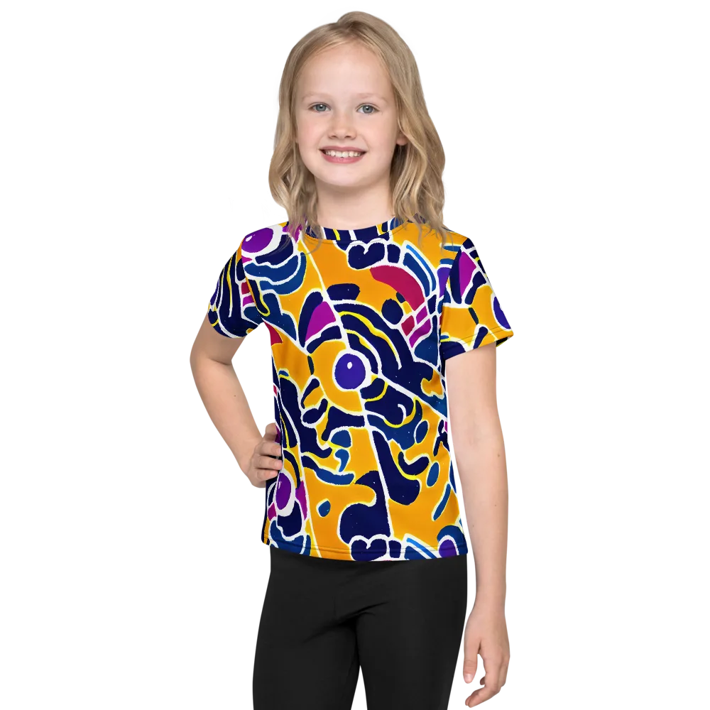 Magma Maze on Kids Crew Neck T-Shirt — Front
