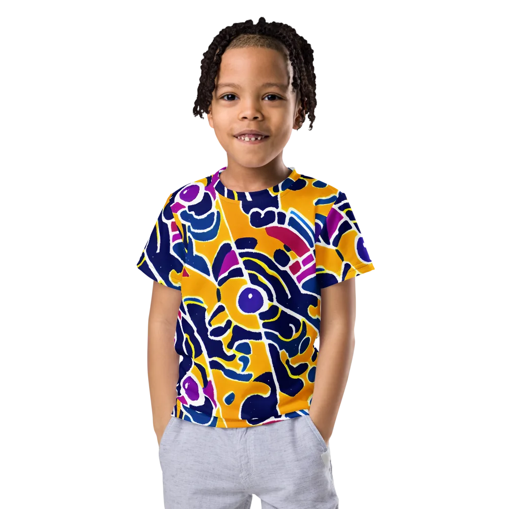 Magma Maze on Kids Crew Neck T-Shirt — Front