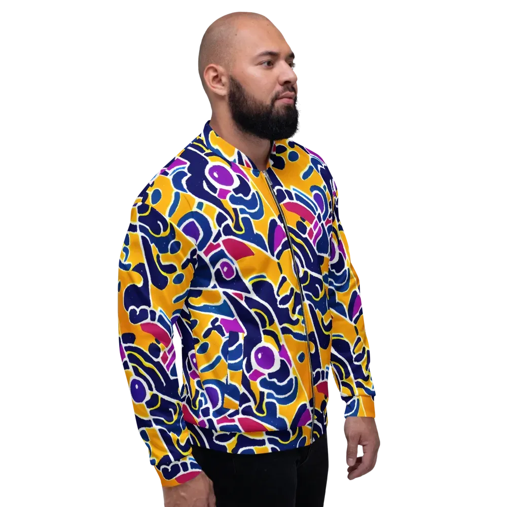 Magma Maze on Bomber Jacket — Right