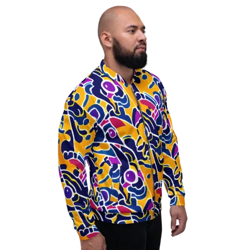 Magma Maze on a Bomber Jacket