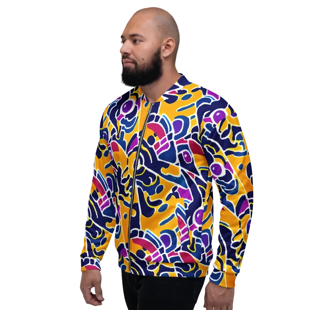 Magma Maze on Bomber Jacket — Left