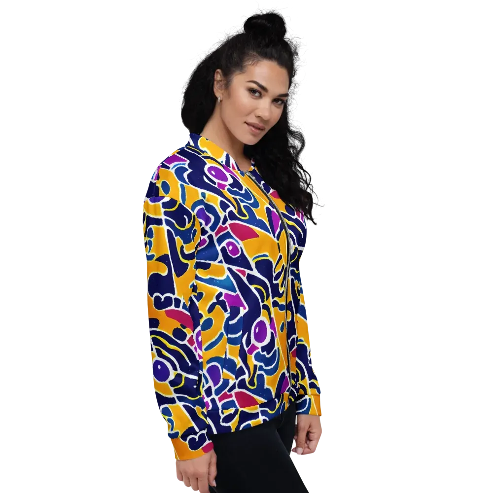 Magma Maze on Bomber Jacket — Right