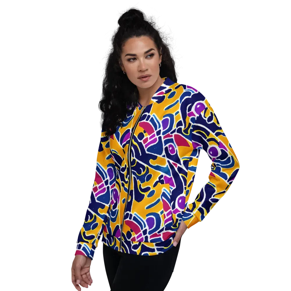 Magma Maze on Bomber Jacket — Left
