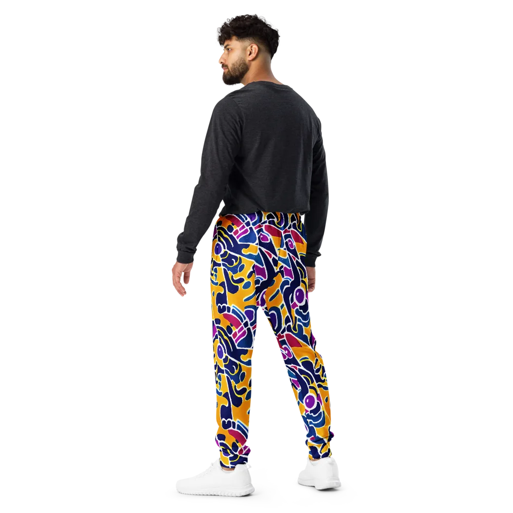Magma Maze on Men's Joggers — Back