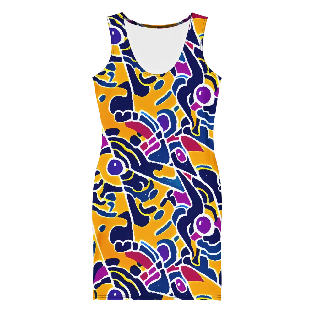 Magma Maze on Bodycon Dress — Front